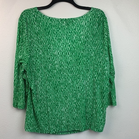 Michael Kors draped neck softly draping tunic style 3/4 sleeve Tee shirt top EUC - Picture 4 of 8